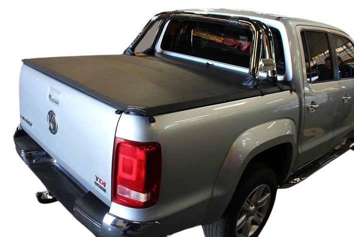 ALUMINIUM FRAME CLIP IN TONNEAU COVER Volkswagen AMAROK Double Cab Compatible with MAXE 90405 ROLL BAR