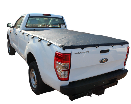 ELASTICATED TIE DOWN TONNEAU COVER Ford Ranger Single Cab plain