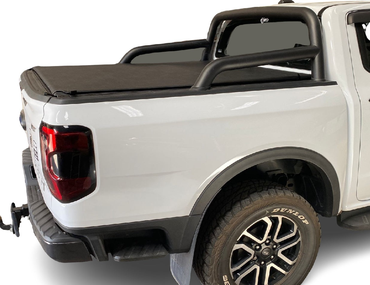 ALUMINIUM FRAME CLIP IN TONNEAU COVER Ford Ranger Next Gen 2023+ Super cab with OE Roll Bar