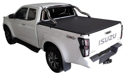 ALUMINIUM FRAME CLIP IN TONNEAU COVER Isuzu Extended Cab with OE Roll Bar