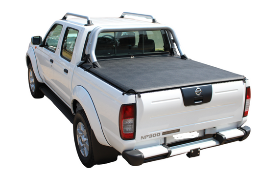 ALUMINIUM FRAME CLIP IN TONNEAU COVER Nissan Hardbody Double Cab with OE roll bar