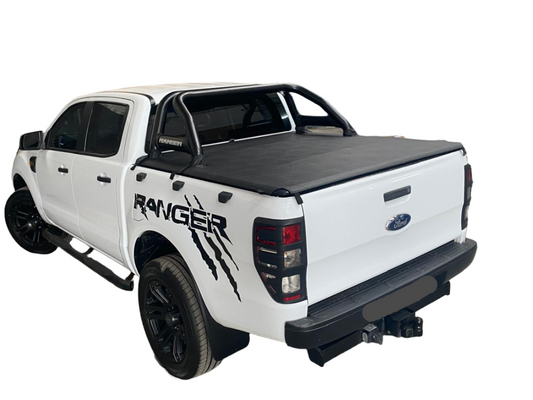 Ford Ranger double cab with 150043 roll bar ALUMINIUM FRAME CLIP IN TONNEAU COVER