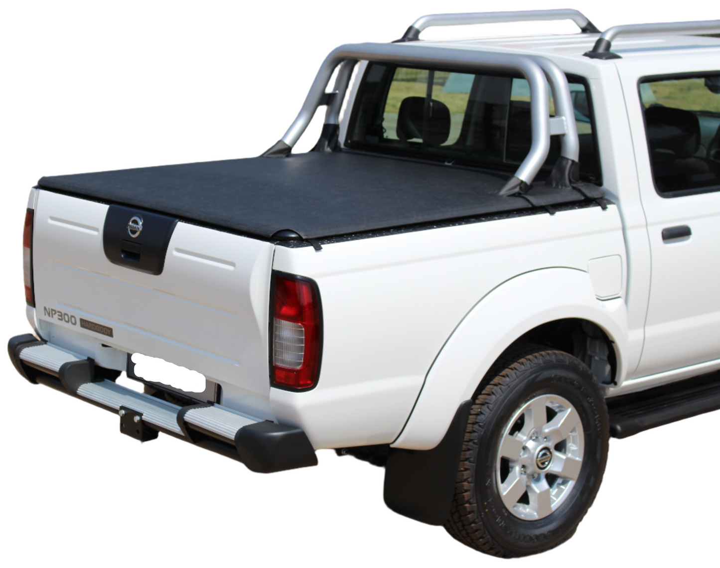 ALUMINIUM FRAME CLIP IN TONNEAU COVER Nissan Hardbody Double Cab with OE roll bar