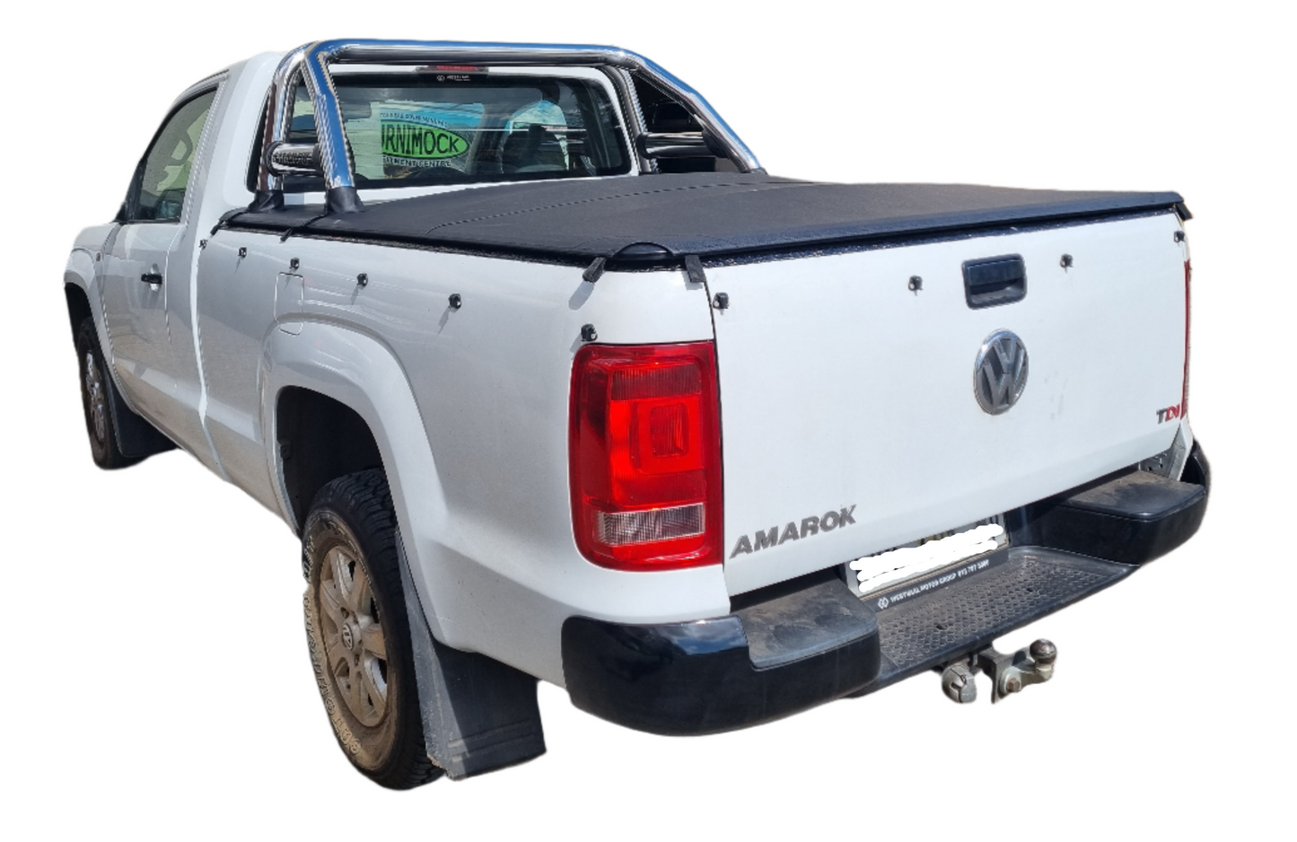 ALUMINIUM FRAME CLIP IN TONNEAU COVER Volkswagen Amarok Single Cab with roll bar