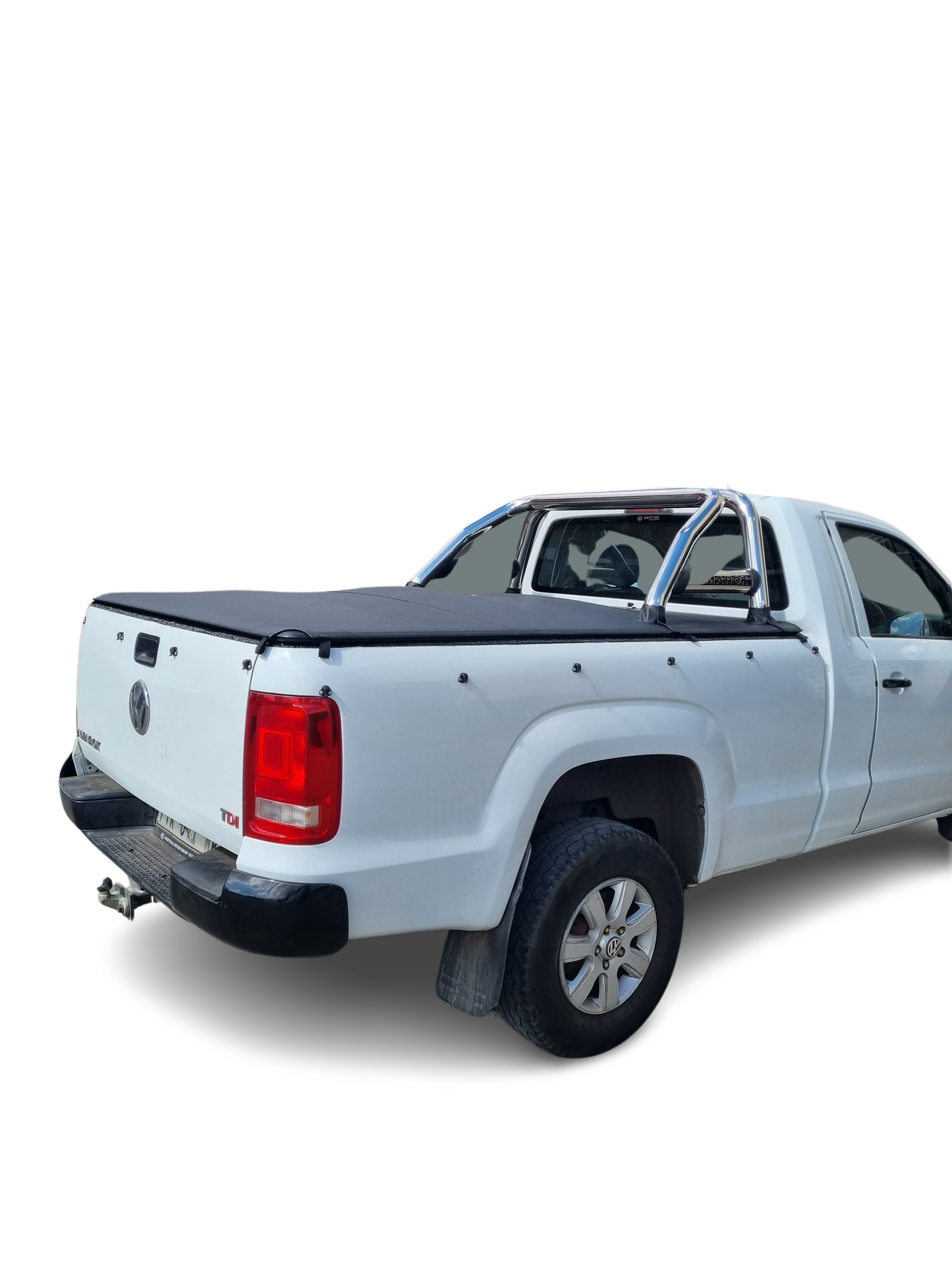ALUMINIUM FRAME CLIP IN TONNEAU COVER Volkswagen Amarok Single Cab with roll bar