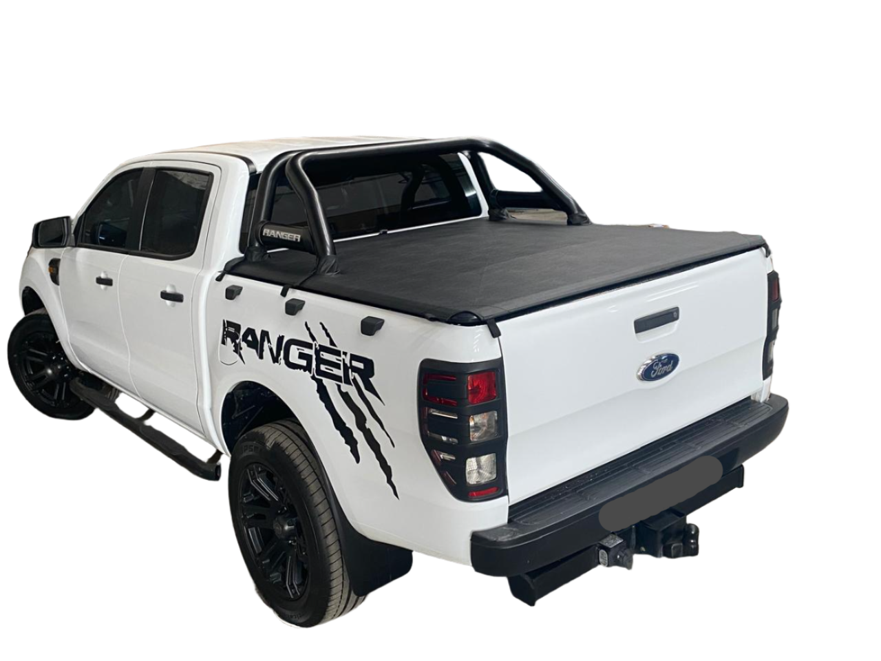 Ford Ranger double cab with 150043 roll bar ALUMINIUM FRAME CLIP IN TONNEAU COVER 